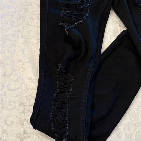 Hollister Curvy High Rise Super Skinny 00R Tipped Black Jeans - Picture 6 of 16